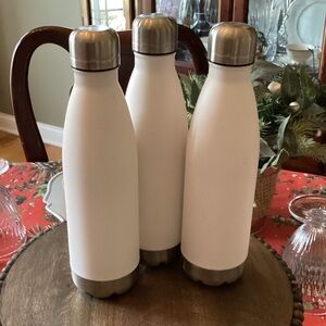Stainless Steel White Water Bottle Set